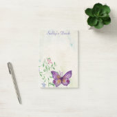 Vintage Waterverf Vlinder Gepersonaliseerd Post-it® Notes (Kantoor)