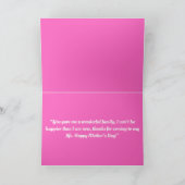 Vintage Waterverf vogelkaart voor Moederdag Kaart (Binnen)