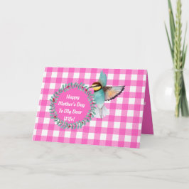 Vintage Waterverf vogelkaart voor Moederdag Kaart