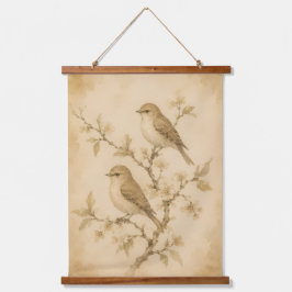 Vintage Watervogel Vogels Botanische Wand Tapijt Hangend Wandkleed