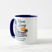 Vintage Wave Gang Cabin Beach Tee | Herinneringen Mok (Voorkant links)