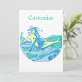 Vintage Waveriding Zeemeermin Thunder_Cove Kaart (Staand voorkant)