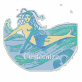 Vintage Waveriding Zeemeermin Thunder_Cove Sticker (Voorkant)