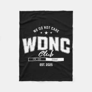 Vintage Wdnc Club 2025 We Do Not Care Ladende Vrou Fleece Deken
