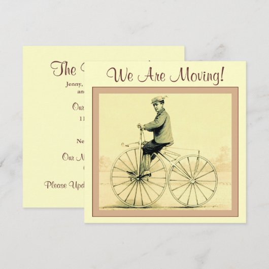 Vintage ~ We bewegen! Aankondiging (Voorkant / Achterkant)