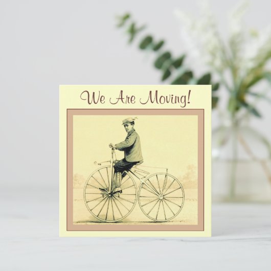 Vintage ~ We bewegen! Aankondiging (Staand voorkant)