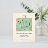 Vintage We hebben een bewegende aankondiging Briefkaart (Staand voorkant)