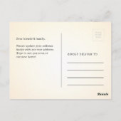 Vintage We hebben een bewegende aankondiging Briefkaart (Achterkant)