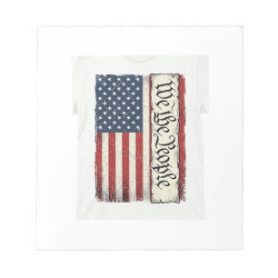 Vintage We the People Vlag Patriottisch Shirt Ontw Notitieblok