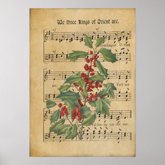 Vintage we zijn drie koningen oriëntent poster (Voorkant)