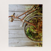 Vintage Weathered Bicycle Rustic Illustration Art Legpuzzel (Verticaal)
