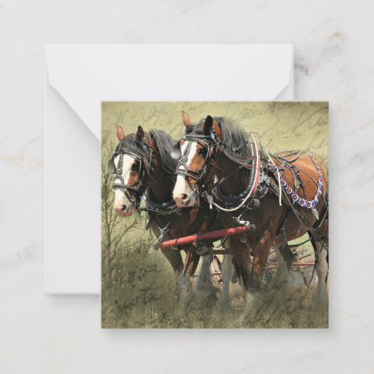 Vintage Weathered Clydesdale Briefkaart (Voorkant)