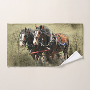 Vintage Weathered Clydesdale Briefkaart Handdoek
