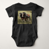 Vintage Weathered Clydesdale Briefkaart Romper (Achterkant)