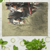 Vintage Weathered Clydesdale Briefkaart Theedoek (Gevouwen)