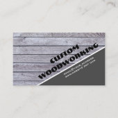 Vintage Weathered Gray Wood Slats Visitekaartje (Voorkant)