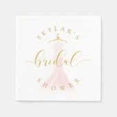 Vintage Weddenschap Dress Pink Vrijgezellenfeest W Servet (Voorkant)