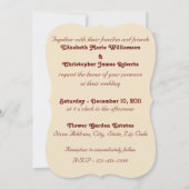 Vintage Weddenschap Kat Couple Soft Gold Invitatio Kaart (Achterkant)