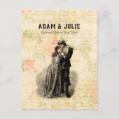 Vintage Weddenschap Oude Fashioned Couple Briefkaart (Voorkant)