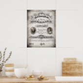 Vintage Weddenschap Poster (Keuken)