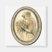 Vintage Weddenschap Victoriaans Bride Magnet (Voorkant)