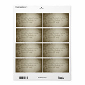 Vintage Weddenschapslabel Etiket (Full Sheet)