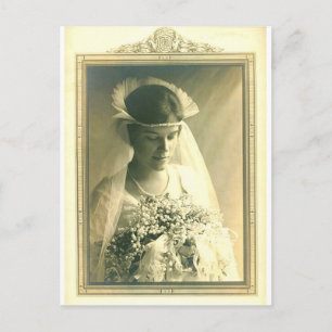 Vintage Wedding A Bride Briefkaart