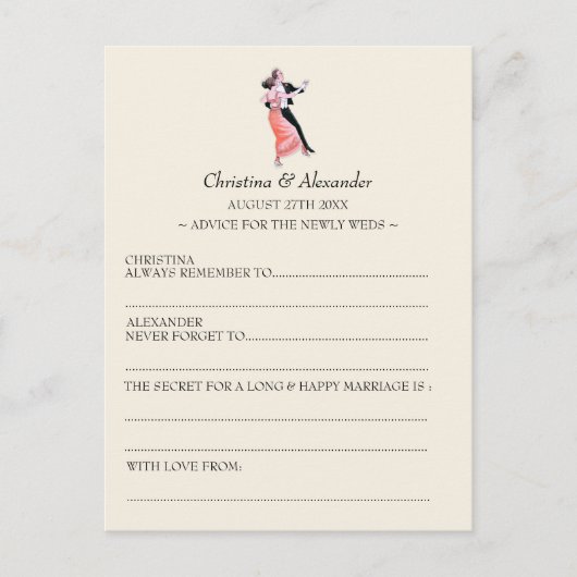 Vintage Wedding Ad Lib Kaarten Advice 1920 (Voorkant)