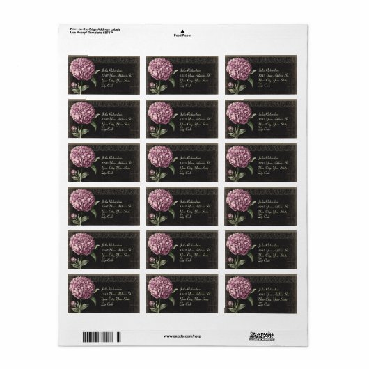 vintage wedding address labels (Full Sheet)