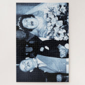 Vintage Wedding Afbeelding Happy Couple Funny Brid Legpuzzel (Verticaal)