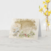 Vintage Wedding Album Gefeliciteerd Kaart (Gele Bloem)