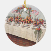 Vintage Wedding Banquet Table Keramisch Ornament (Achterkant)