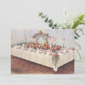 Vintage Wedding Banquet Table Uitnodiging (Staand voorkant)
