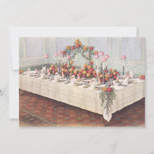 Vintage Wedding Banquet Table Uitnodiging