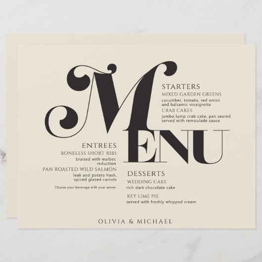 Vintage Wedding Black Cream (Voorkant / Achterkant)