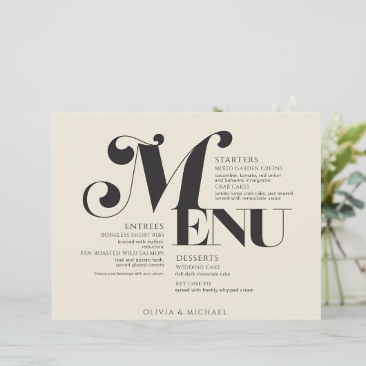 Vintage Wedding Black Cream (Staand voorkant)