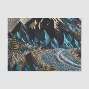 Vintage Wedding Boho Mountains Wrapping Paper Tissuepapier