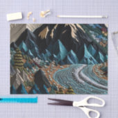 Vintage Wedding Boho Mountains Wrapping Paper Tissuepapier (Craft)