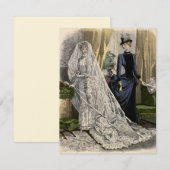 Vintage Wedding Bridal Portrait, Victoriaans Bride (Voorkant / Achterkant)