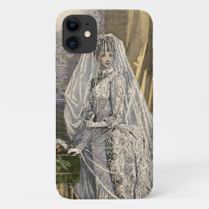 Vintage Wedding Bridal Portrait, Victoriaans Bride iPhone 11 Hoesje