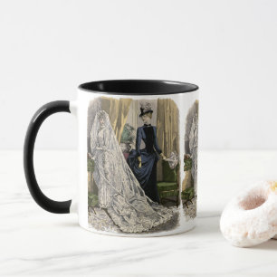 Vintage Wedding Bridal Portrait, Victoriaans Bride Mok