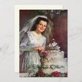 Vintage Wedding, Bride die de bruiloft pakt (Voorkant / Achterkant)