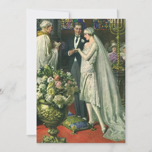 Vintage Wedding, Bride en Groom met Menorah (Voorkant)