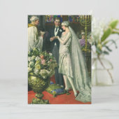 Vintage Wedding, Bride en Groom met Menorah (Staand voorkant)