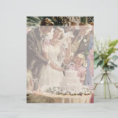 Vintage Wedding Bride Groom Passen getrouwd knippe (Staand voorkant)