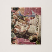 Vintage Wedding Bride Groom Passen getrouwd knippe Legpuzzel (Verticaal)