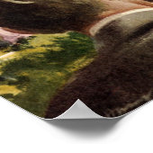 Vintage Wedding Bride Groom Passen getrouwd knippe Poster (Hoek)