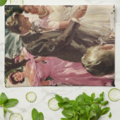 Vintage Wedding Bride Groom Passen getrouwd knippe Theedoek (Gevouwen)