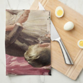 Vintage Wedding Bride Groom Passen getrouwd knippe Theedoek (Quarter Fold)