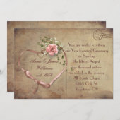 Vintage Wedding Briefkaart (Voorkant / Achterkant)